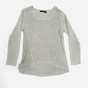 NWOT RDI Grey Multi Weave High Low Sweater
